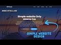 🔥 Simple Website Design Using HTML &amp; CSS | Modern Landing Page Tutorial