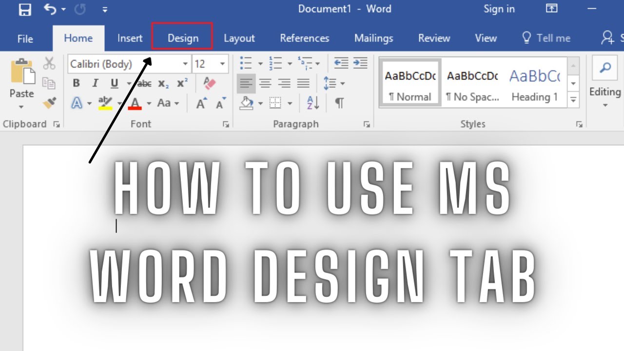 MS Word 2013 Design Tab Full Explained in Hindi/Urdu. YouTube