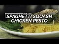 Spaghetti Squash Chicken Pesto | Garlic Basil Pesto ‘Pasta’ Recipe