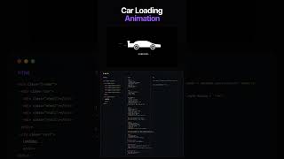 Car Loading Animation Using HTML CSS & JavaScript 🚗#coding #automobile