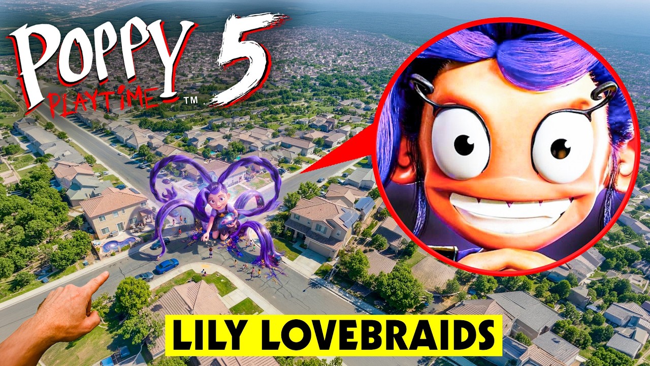 DRONE catches LILY LOVEBRAIDS in REAL LIFE! (POPPY PLAYTIME CHAPTER 5)