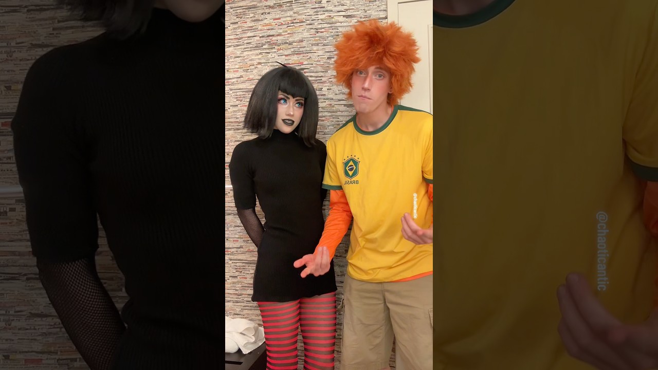 His WIFE #hoteltransylvania #halloween #cosplay #Makeup #dracula #mavis #vampire #cartoon #costume