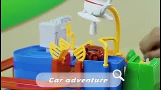 ADKD Car Adventure Manual Race Track Interactive Game with 4 Cars - Multicolor