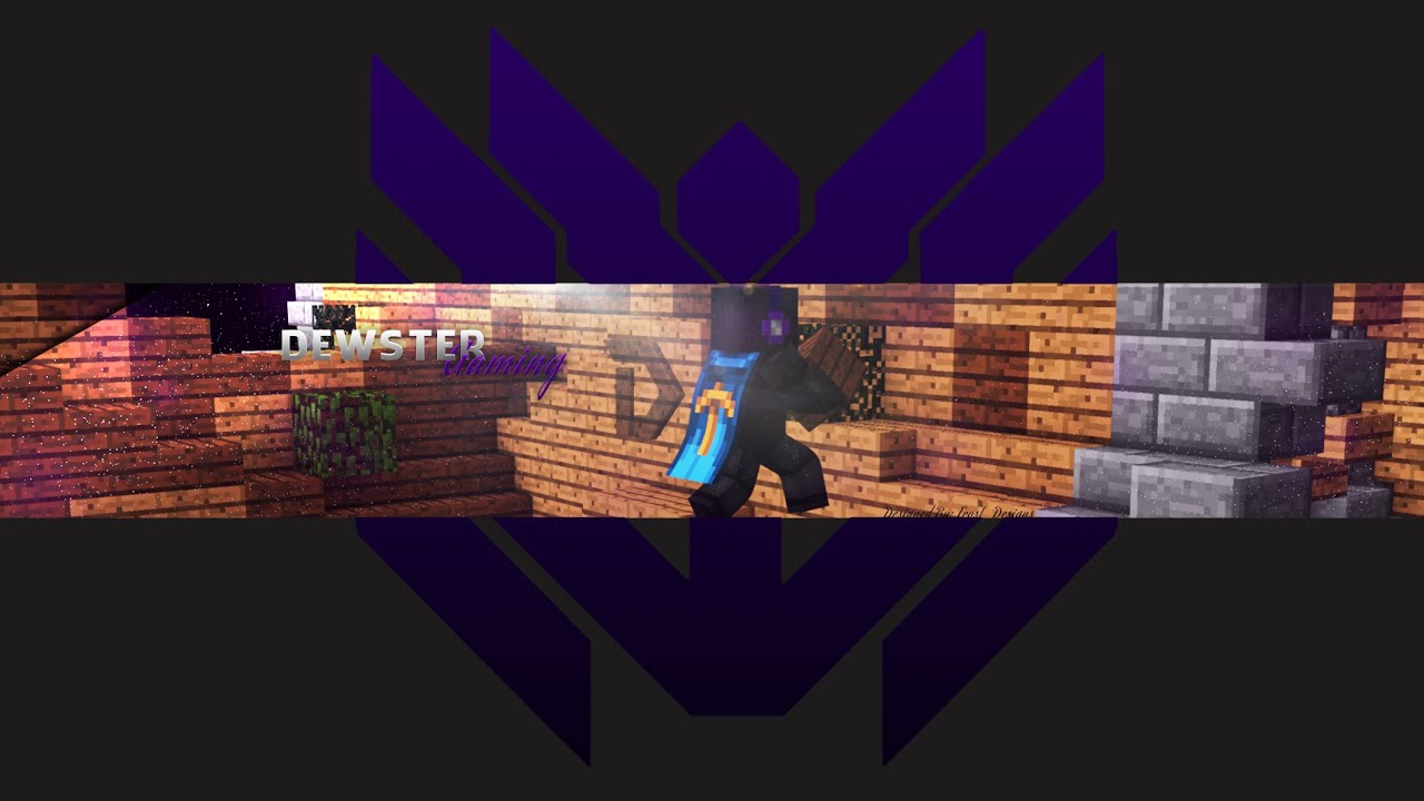 3d Minecraft Youtube Banner Dewster Gaming Youtube