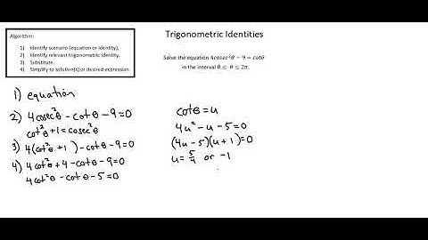 A-level Mathematics 9709: Trigonometric identities example 1
