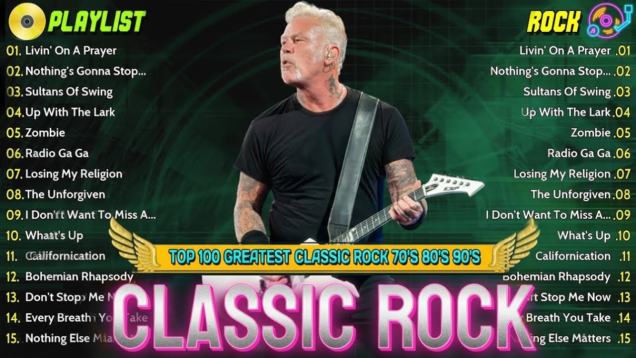 Rock and Roll Legends: Best of Metallica, Queen, and U2 - 70s 80s 90s Collection