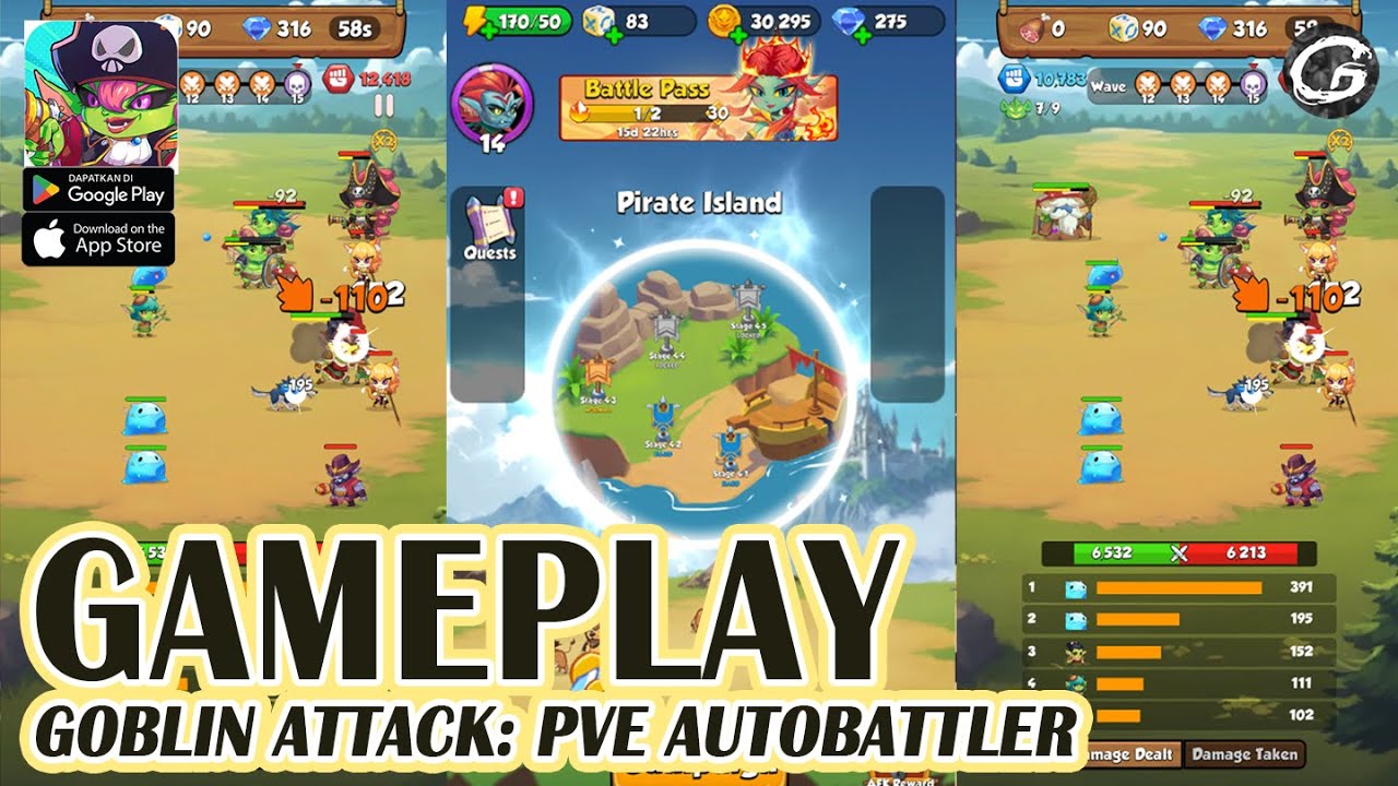 Goblin Attack: PvE AutoBattler Gameplay — Мобильная игра (Android)