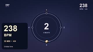 238 BPM Metronome | Orbital time | 30 Minutes Update