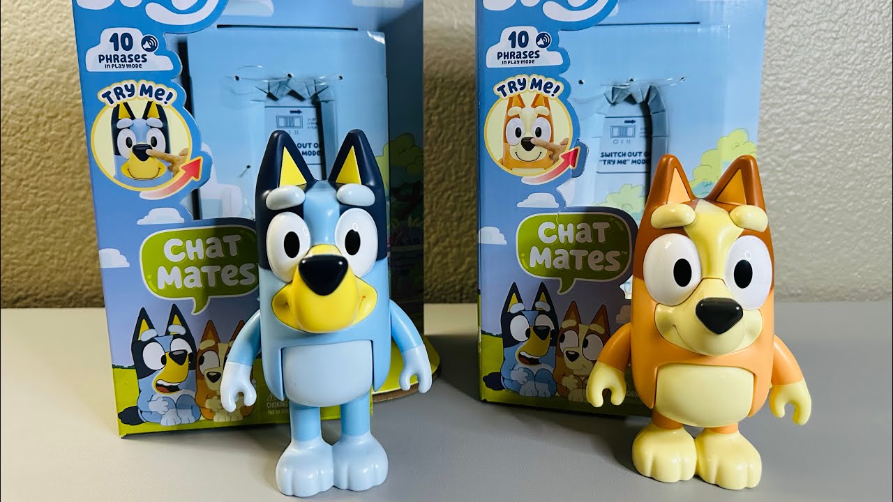 5 Minutes Satisfying with Unboxing | Bluey & Bingo Talking Toy Chat Mates Figures ASMR | Review Toys