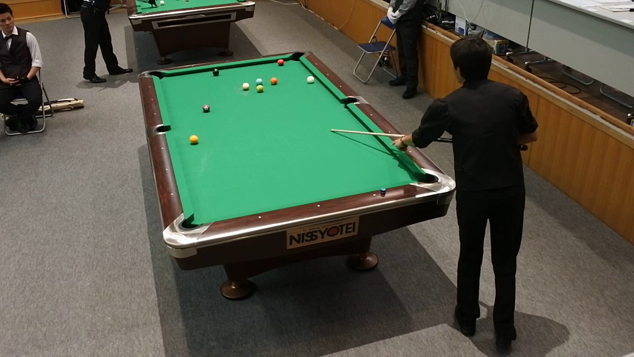 Yang ching shun break shot (9-on-the-spot-rack)