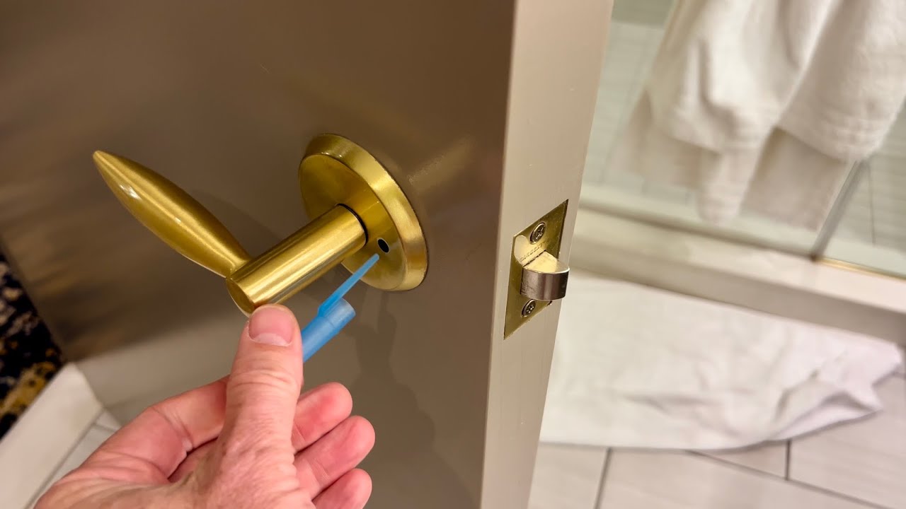How To Pick A Hotel Bathroom Door Lock - YouTube