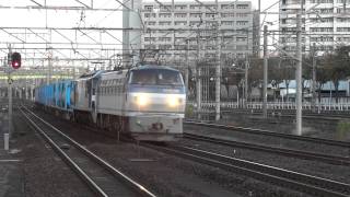 JR貨物 EF66-119+EF210-139 重連貨物列車(950レ EF66+EF210重連) 熱田駅