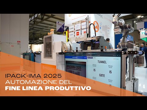 Automazione completa del FINE LINEA PRODUTTIVO // Guarda in funzione! (Ipack-Ima 2025) - video from Finlogic