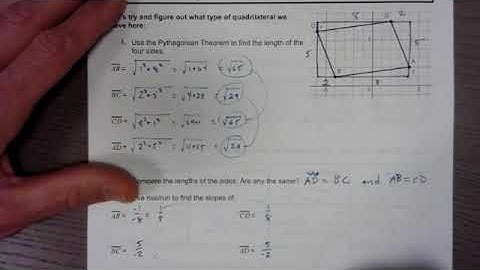 Geo U6 L5 Quadrilaterals in the Coordinate Plane
