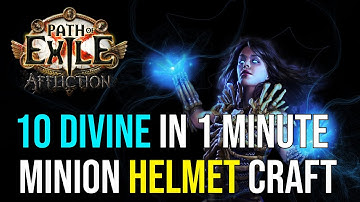 1 Minute Crafting 10 Divine Minion Helmet | POE 3.23