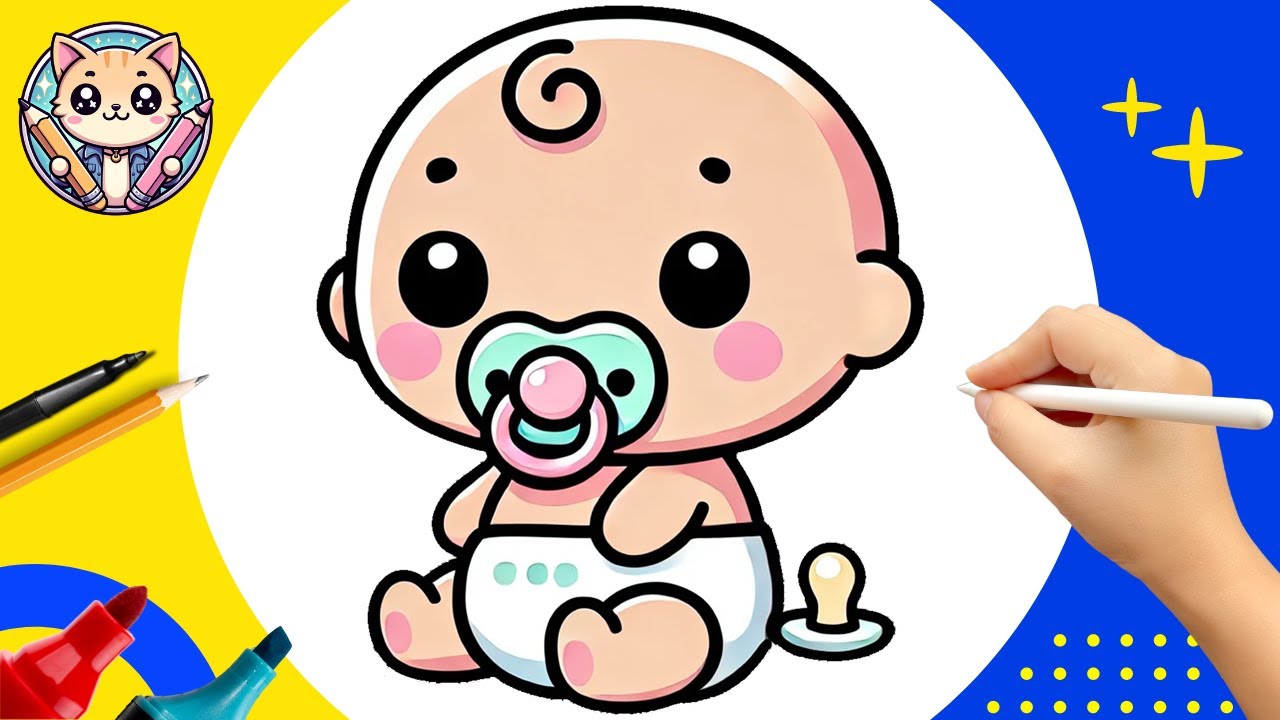 Cómo Dibujar un Bebé Kawaii 👶 Fácil, Adorable y Precioso