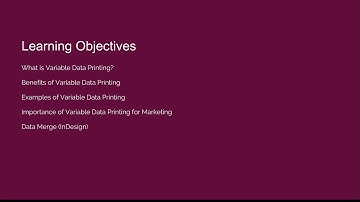 Variable Data Printing (VIDEO 01)