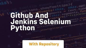 Github and jenkins selenium python