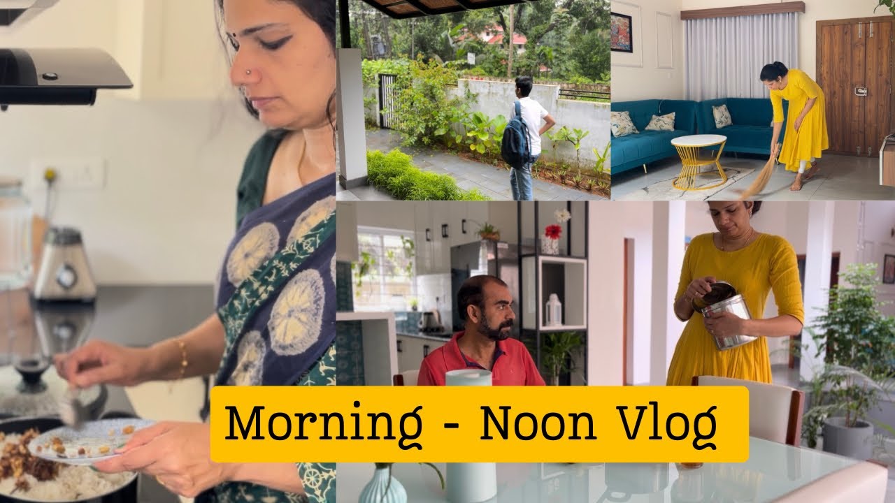 എന്നും രാവിലെ പണികൾ തീർത്താൽ അതിലൊരു ത്രിൽ ഇല്ല😄| Breakfast & Lunch preparation| Cooking &Cleaning