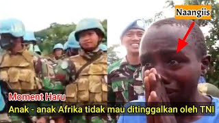 Bikin Haru, Anak-anak Afrika Nangis Kejer Saat TNI Pulang ke Indonesia