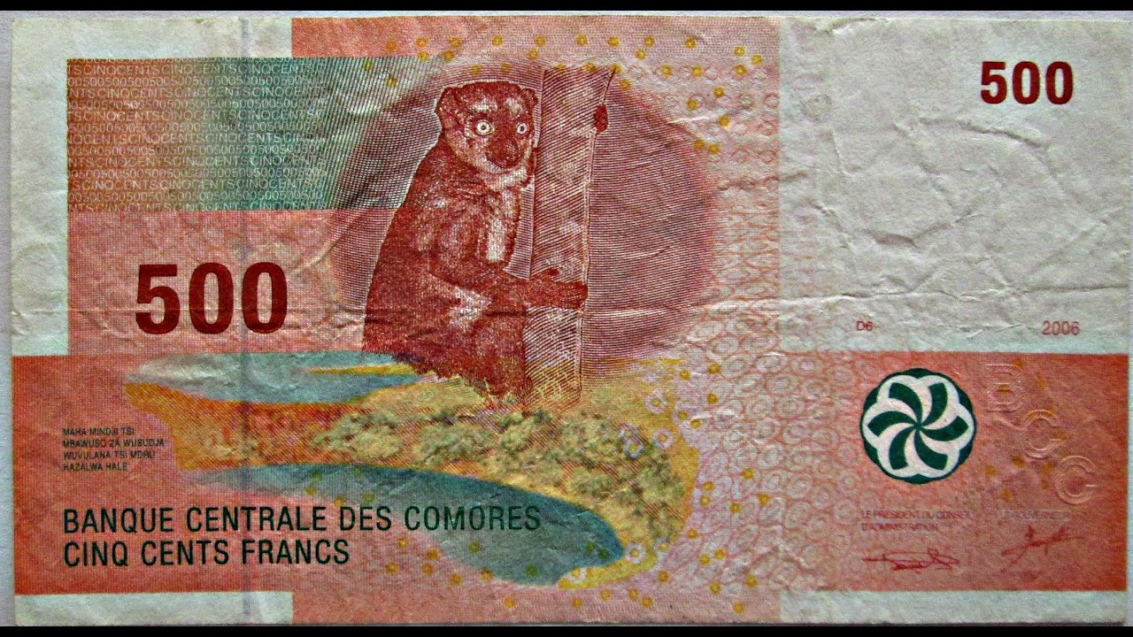 Comoros, 500 francs, 2006