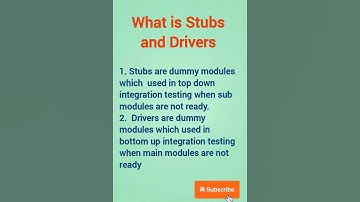 what is stubs and drivers  #shorts #engineering #testing
