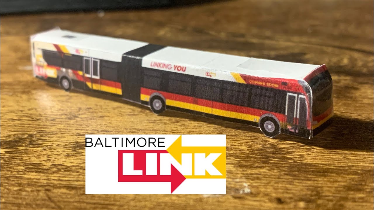 Paper Mts Bus MTA Maryland New Flyer XD 60 Articulated paper bus building process (1: ...