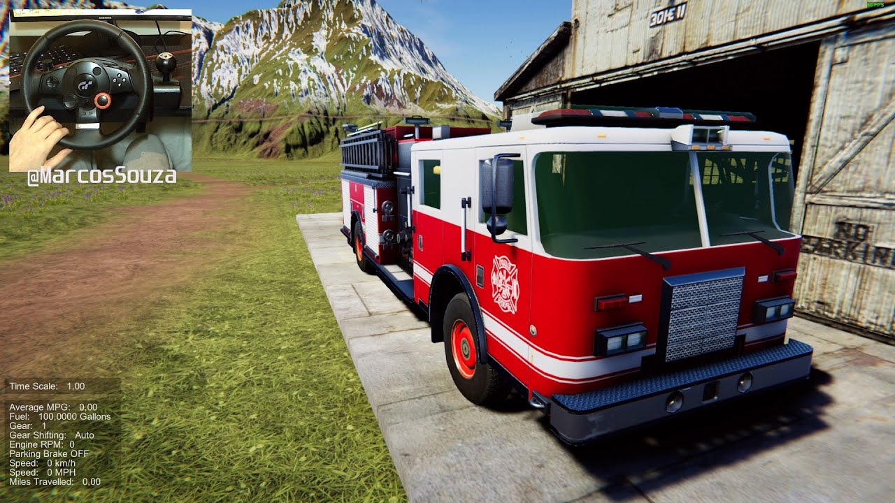 Fire Truck My Truck Game gameplay / logitech Driving Force