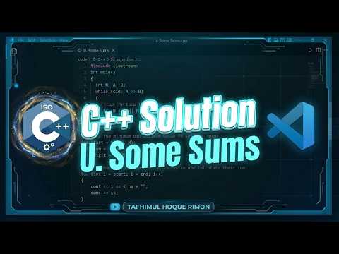 U. Some Sums | C++ Solution | Codeforces / Assiut Sheet 2