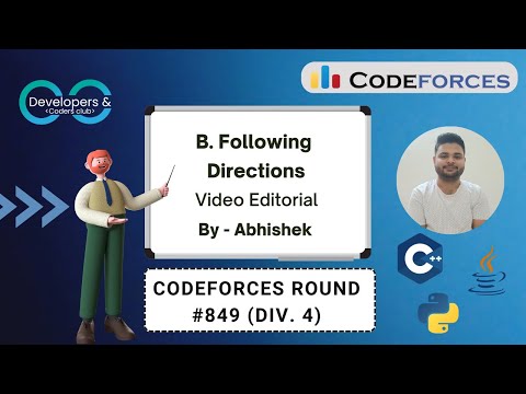 B. Following Directions | Codeforces Round #849 (Div. 4) | Codeforces | DCC NIT-A