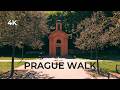 Prague 4K Walk → Invalidovna to Křižíkova via Karlín Parks (Slow Travel)