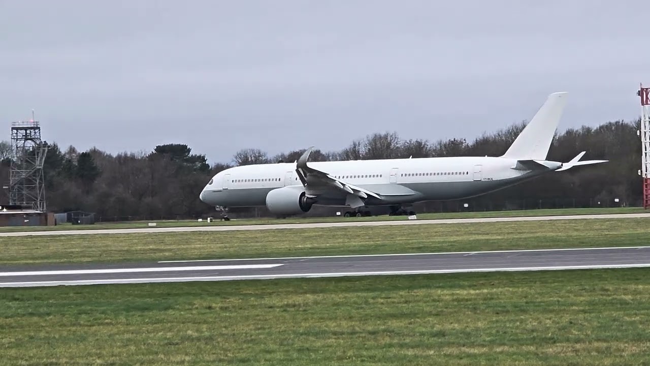Ethiopian A350 plane white an few others (Manchester Airport)