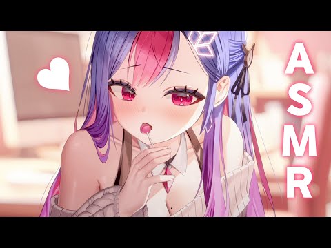 【ASMR / 黒3dio pro】 💗 Candy Licking Valentine ASMR 💗 Ear licking / kissing / mouth sounds 1h 30min
