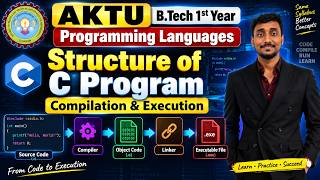 Lec 2 | Structure of C Program - Compilation & Execution | Programming Languages | AKTU B.Tech