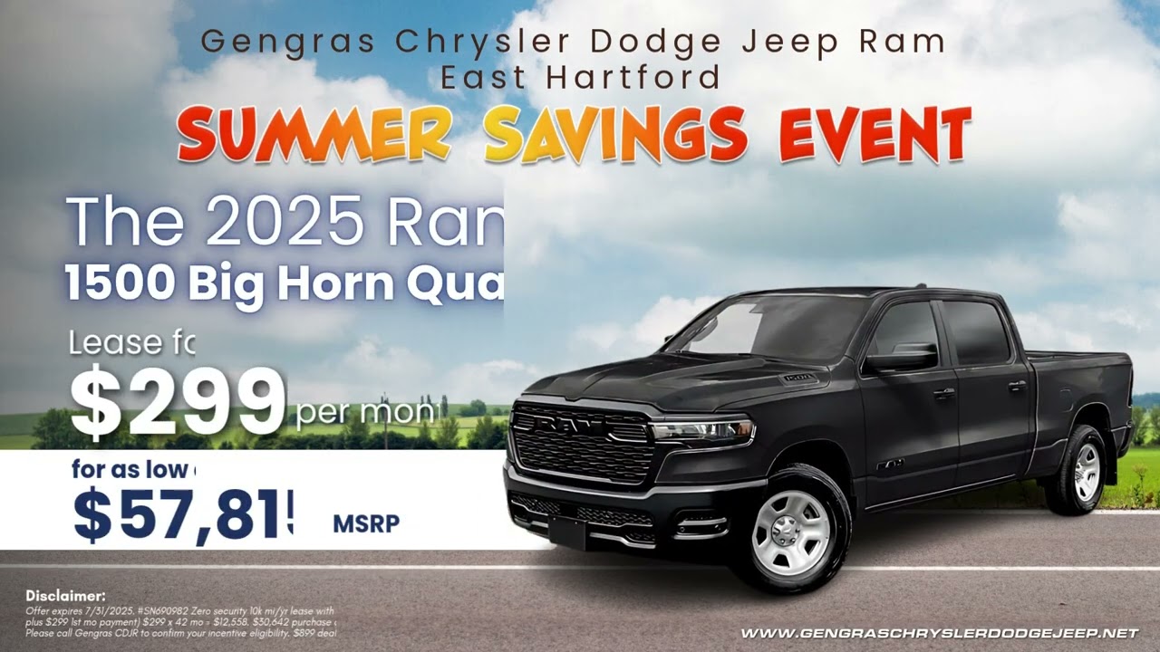 Summer Lease Offers on the 2025 RAM Big Horn Quad Cab | Gengras CDJR