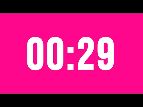 29 Second Countdown Timer No Music With Alarm Clock At The End