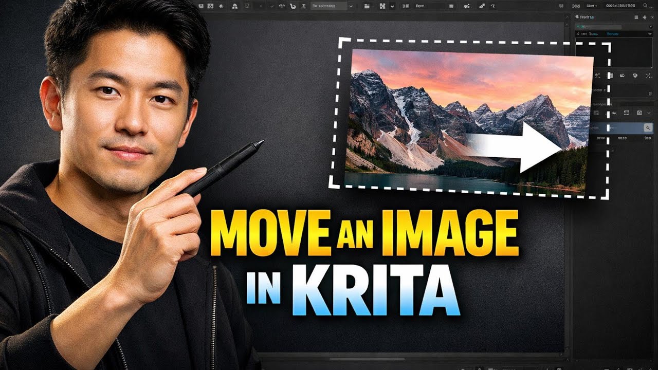 How to MOVE an IMAGE in Krita (Step by Step) - YouTube