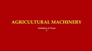 AGRICULTURAL MACHINERY AND EQUIPMENT C | PAES | AE/ABE BOARD EXAM REVIEWER