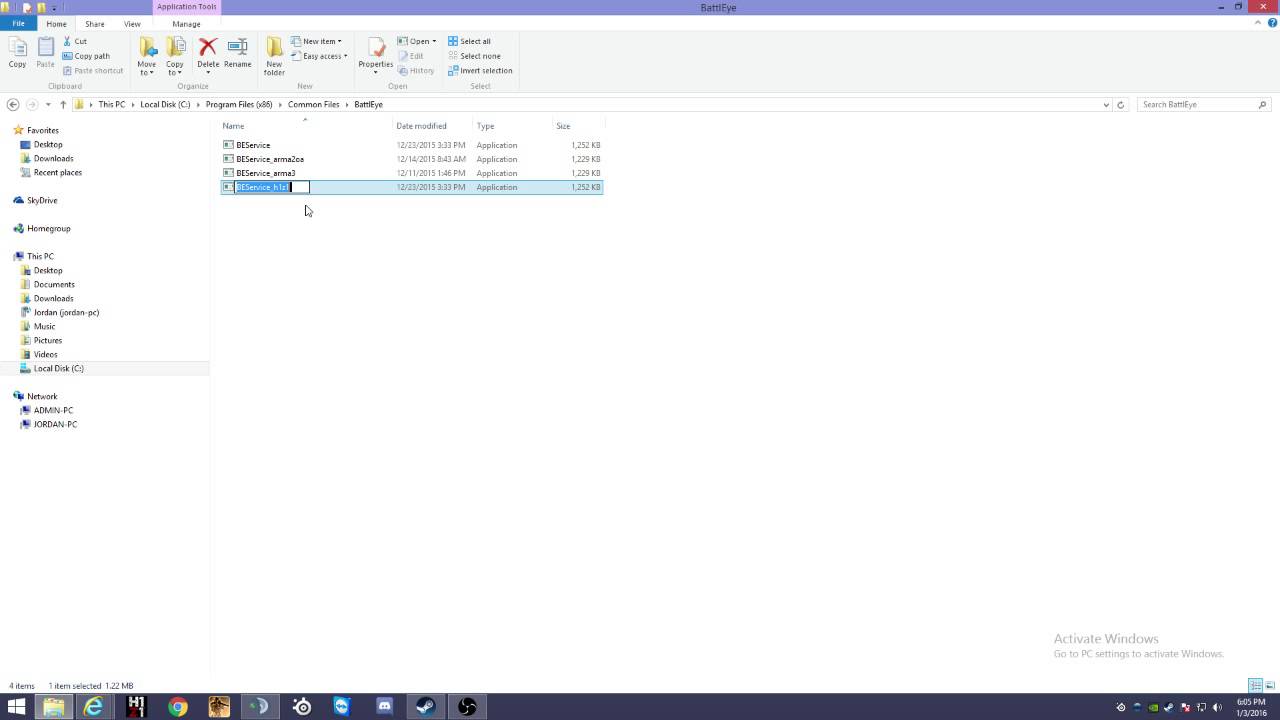H1Z1 Battleeye Launch error