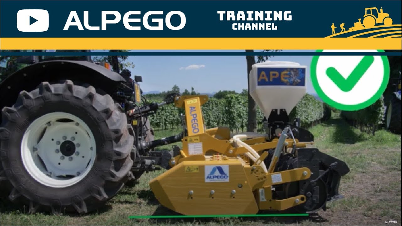 ALPEGO APE | Seed drill and power harrow settings