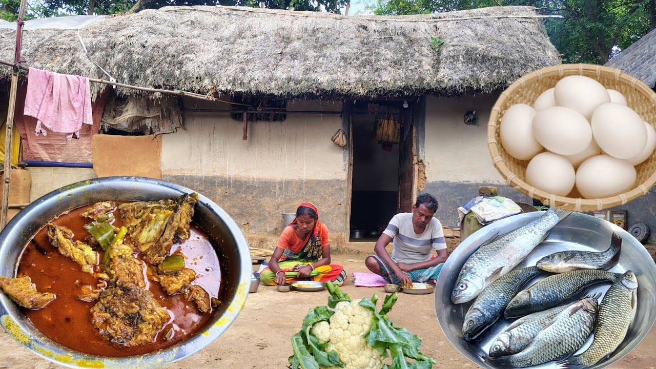 egg curry with cauliflower cooking and sorshe fish recipe by tribe grandma&grandpa|cooking channel