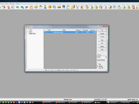 Lesson 5 - Tutorial on entering items, users, tax rates, etc. in WarehousePro