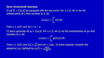 M3302 - Differential Calculus in Banach spaces - Section 1.2 - Linear bounded maps