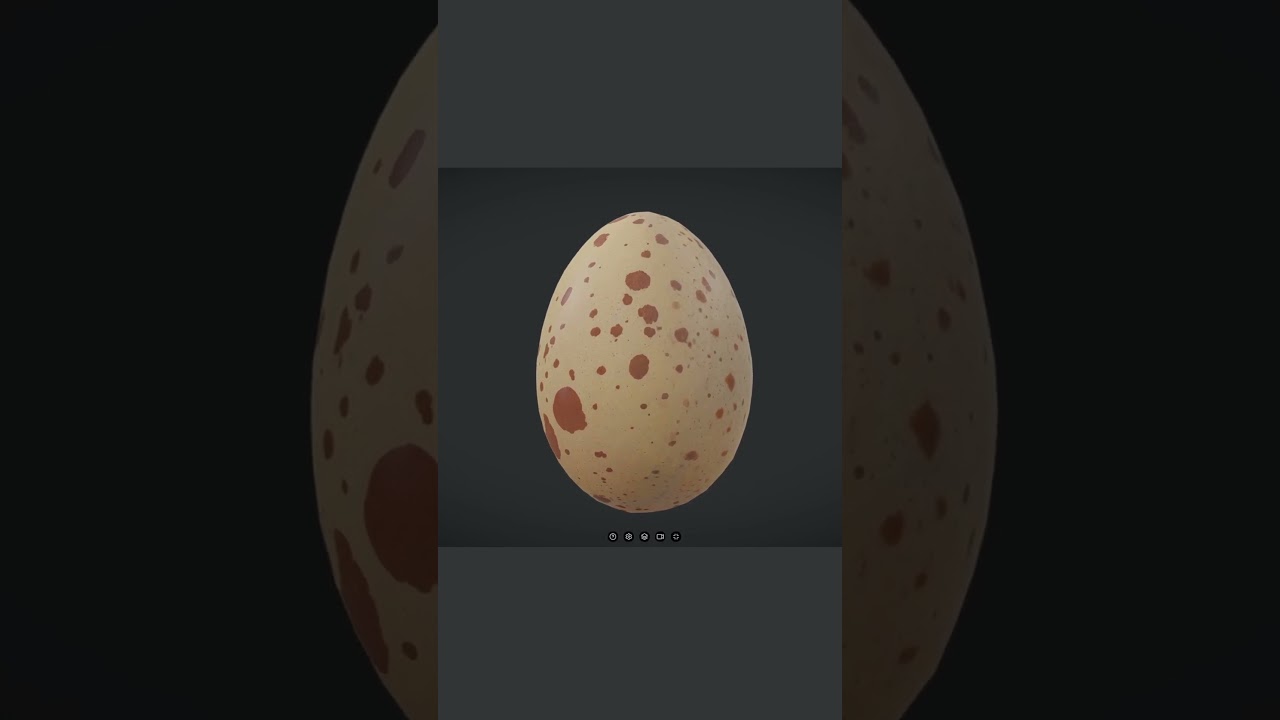 🥚 Spotted Egg 2 – Low Poly PBR 3D Model 
