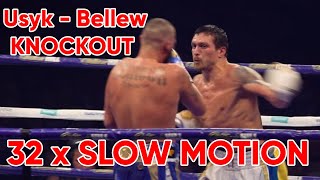 😱Usyk vs Tony Bellew | 😱 32x SLOW MOTION.