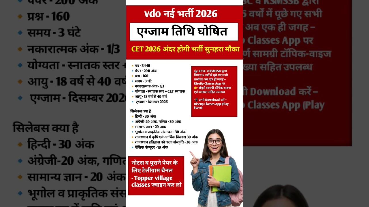 VDO New Vacancy 2026 Notification, Form, Syllabus, Exam Date, Pattern,Vacancy || vdo syllabus 2026