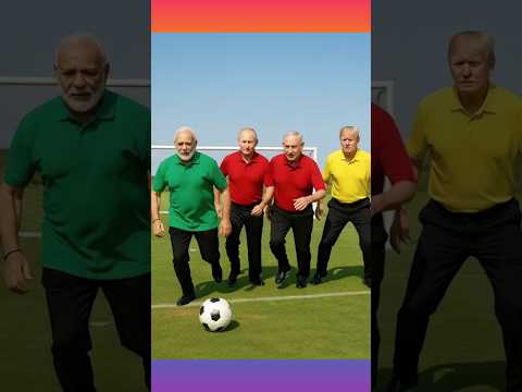 Modiji Putin Benjamin Netanyahu Tramp Playing Shorts Pmmodi Football Putin Donaldtrump Modi 