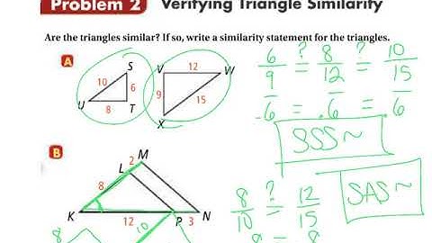 Geometry - 7.3 Proving Triangles Similar
