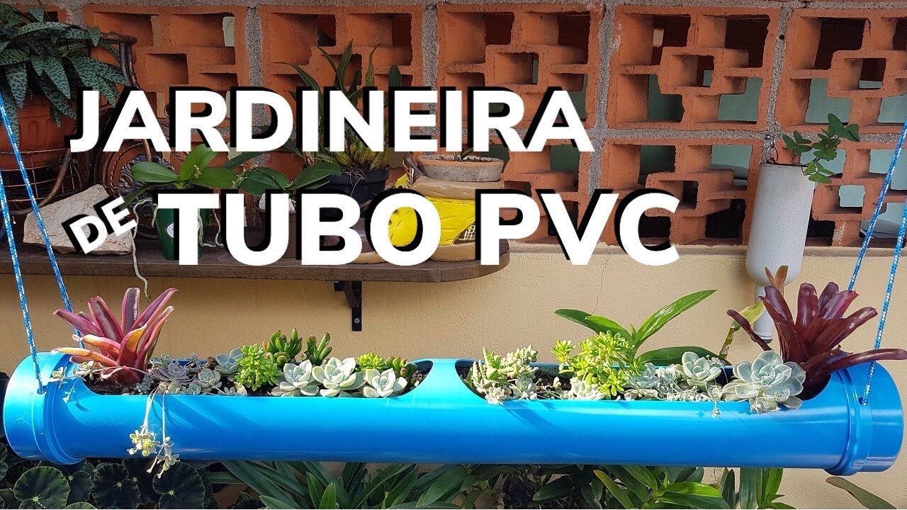 VASO DE TUBO PVC, SAIBA COMO FAZER UMA JARDINEIRA DE PLANTAS COM CANO DE PVC PIPE GARDEN