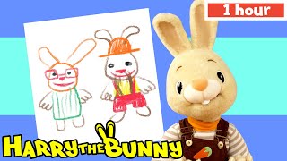 Baby Learning First Words w Harry the Bunny | Family & Prepositions | Harry & Larry - Pros Who Help